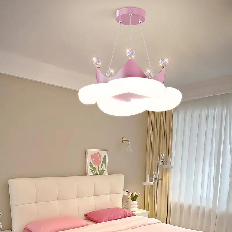 2025 neue Kinderzimmer LED Anhänger Lampe Wohnzimmer Restaurant Junge Mädchen Schlafzimmer Volle Spektrum Auge Kronleuchter Wohnkultur Licht
