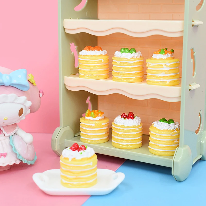 2 stücke 1/6 Maßstab Puppenhaus Miniatur Kuchen Brot DIY Dessert Mini Food für Puppenhaus Küchenmöbel Zubehör