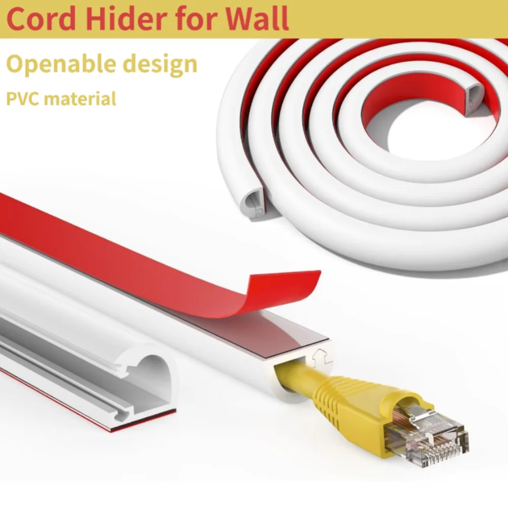 1 Stück 1 m/39,37 Zoll flexibler Elektrohr-Kabelschutz, halbrunde seitliche Öffnung, Trunking-Bodenschnur-Abdeckungshülle Image