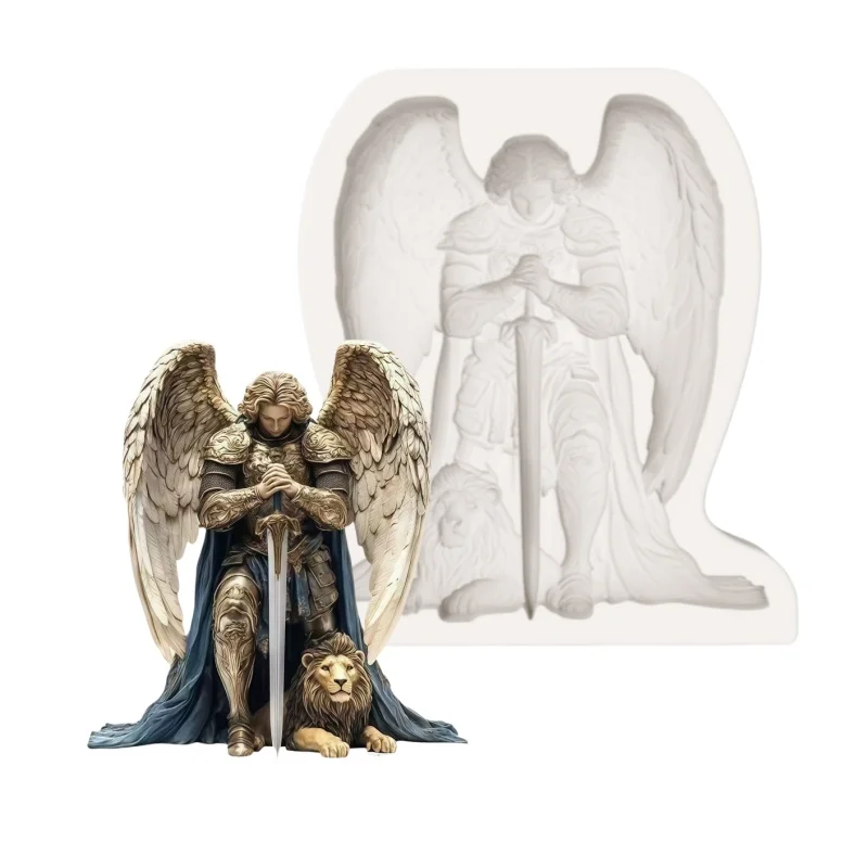 Engel-Ritter-Löwe Silikonform - Schokoladen-/Bonbon-Fondant-Backwerkzeug Image