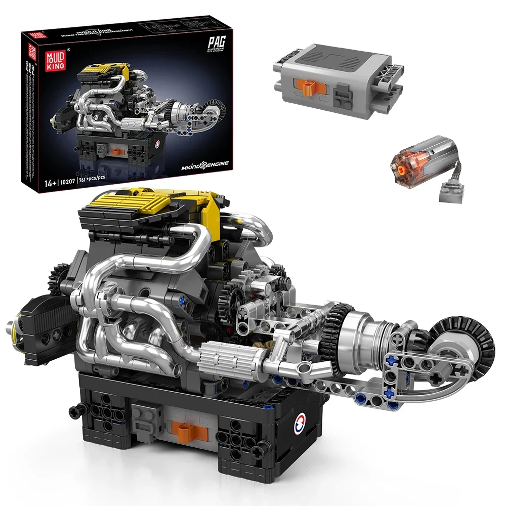 Mould King 761PCS 10207 PAG Supercar V12 Motor Bausteine MOC Auto Motor Modell Ziegel Puzzle Technische Spielzeug Kreative geschenk Image