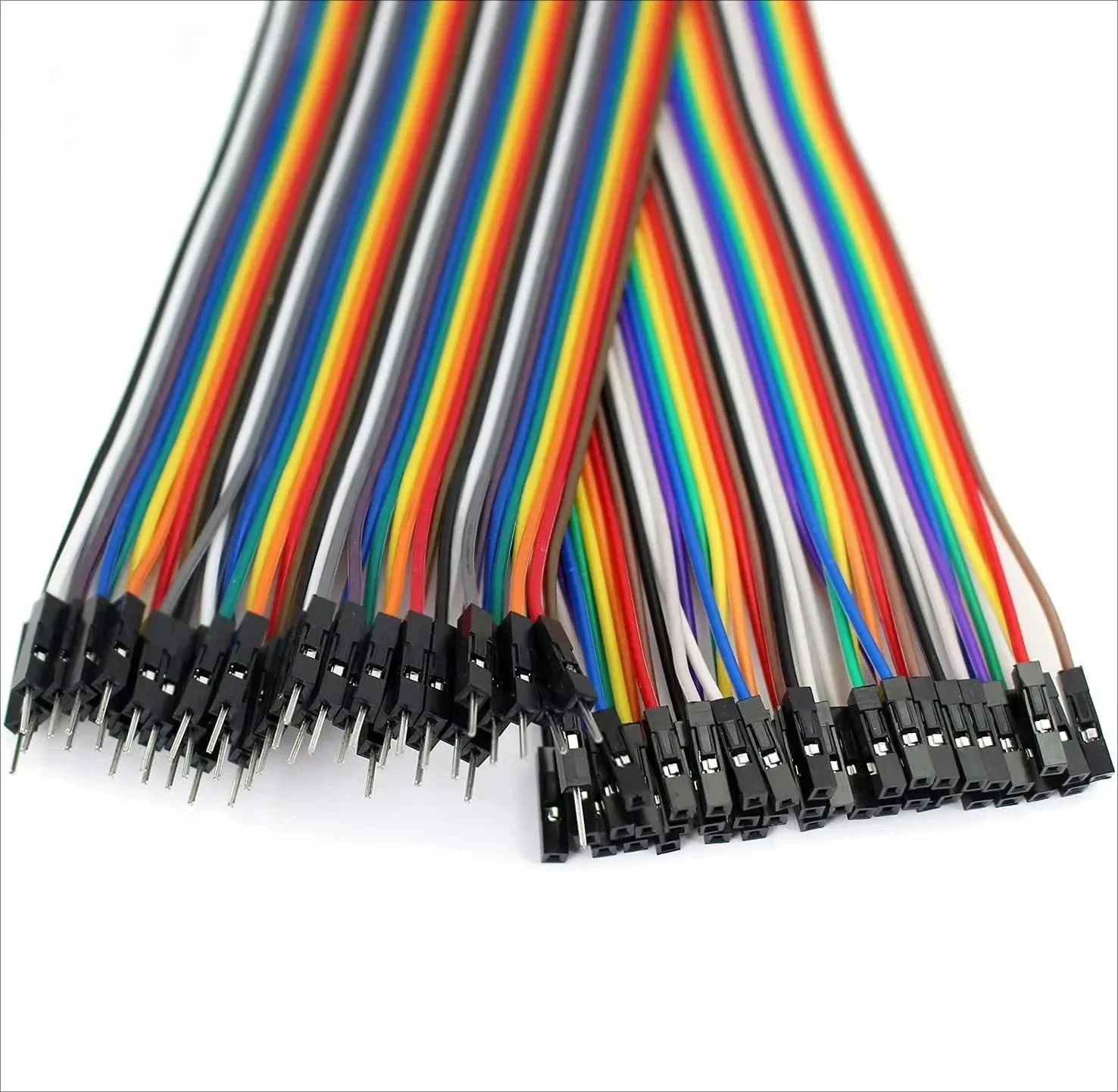 40-poliges Dupont-Kabel, Leitungsset, Stecker auf Stecker, Buchse auf Buchse, Stecker auf Buchse, Überbrückungsdrähte, 10/15/20/30/40 cm, für Arduino DIY Kit Image