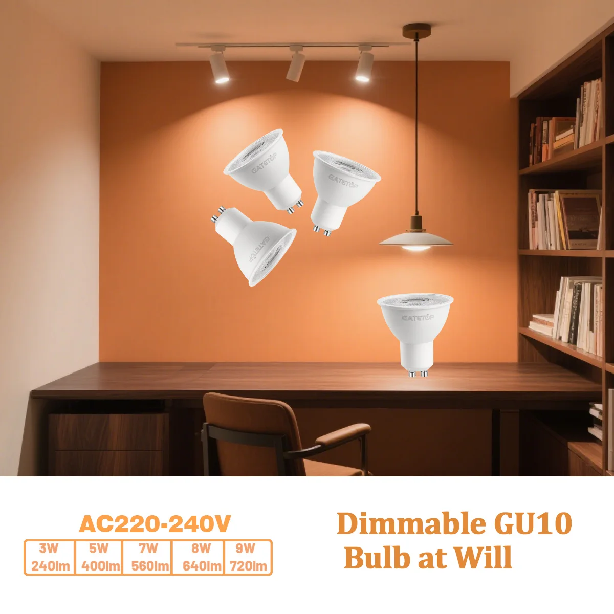 1-10PCS 80LM/W Foco Led GU10 Scheinwerfer Birne 38 Bean Winkel Höhe CRI 3W 5W 7W 8W 9W Keine Flimmern Lampen 220V Ersetzen Halogen Lampe Image