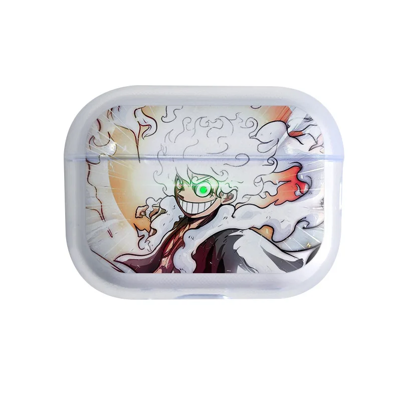 Ruffy Gear 5, leuchtende Augen, einteilige Kopfhörer-Handyhülle für Apple AirPods 1, 2, 3 Pro, 4 Pro2, 2. Cartoon-Headset-Kopfhörer-Abdeckung Image