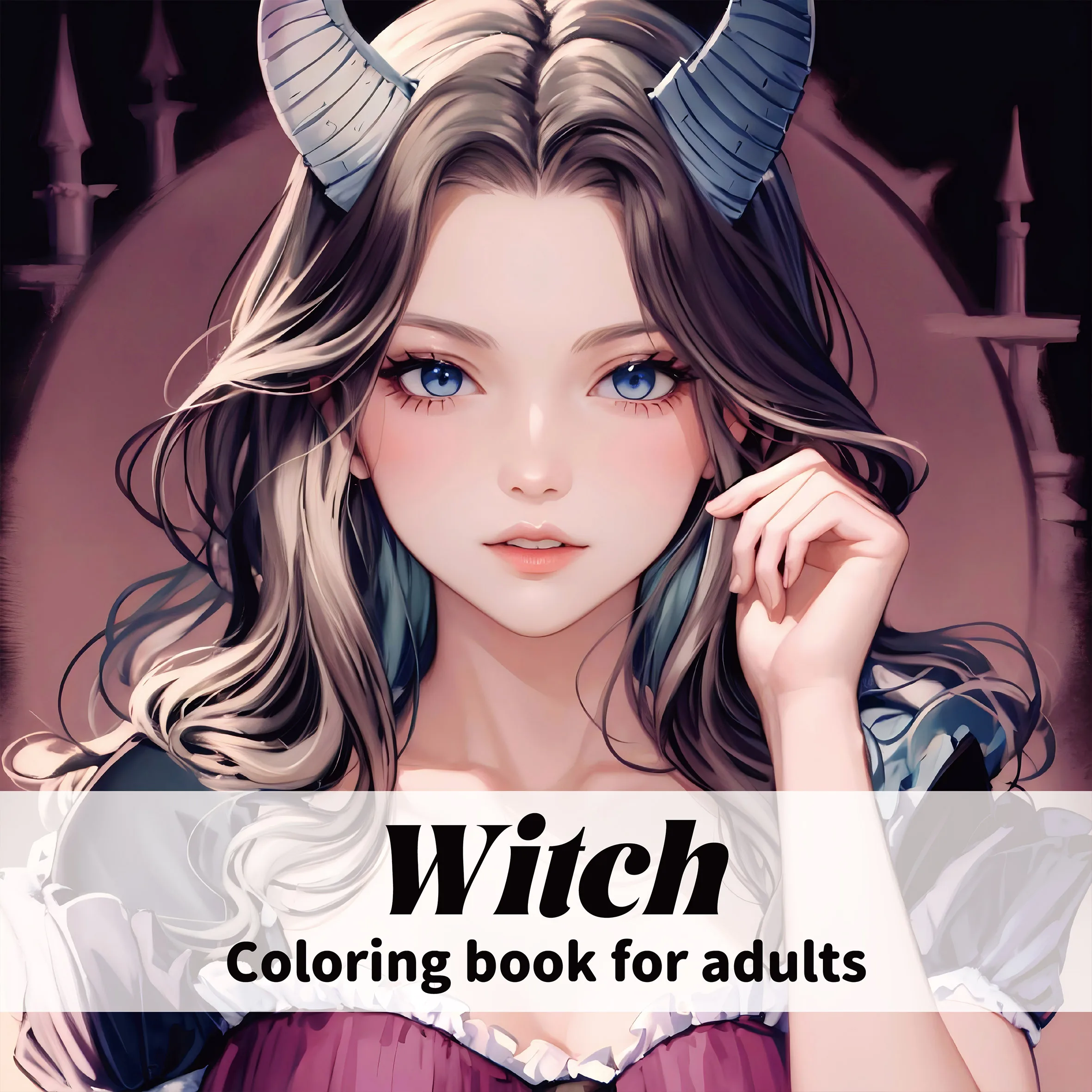 Halloween-Hexe-Malbuch für Erwachsene und Jugendliche mit 20 Seiten für Entspannung, pädagogische Kinder-Kritzeleien, Malbücher, Geschenk Image