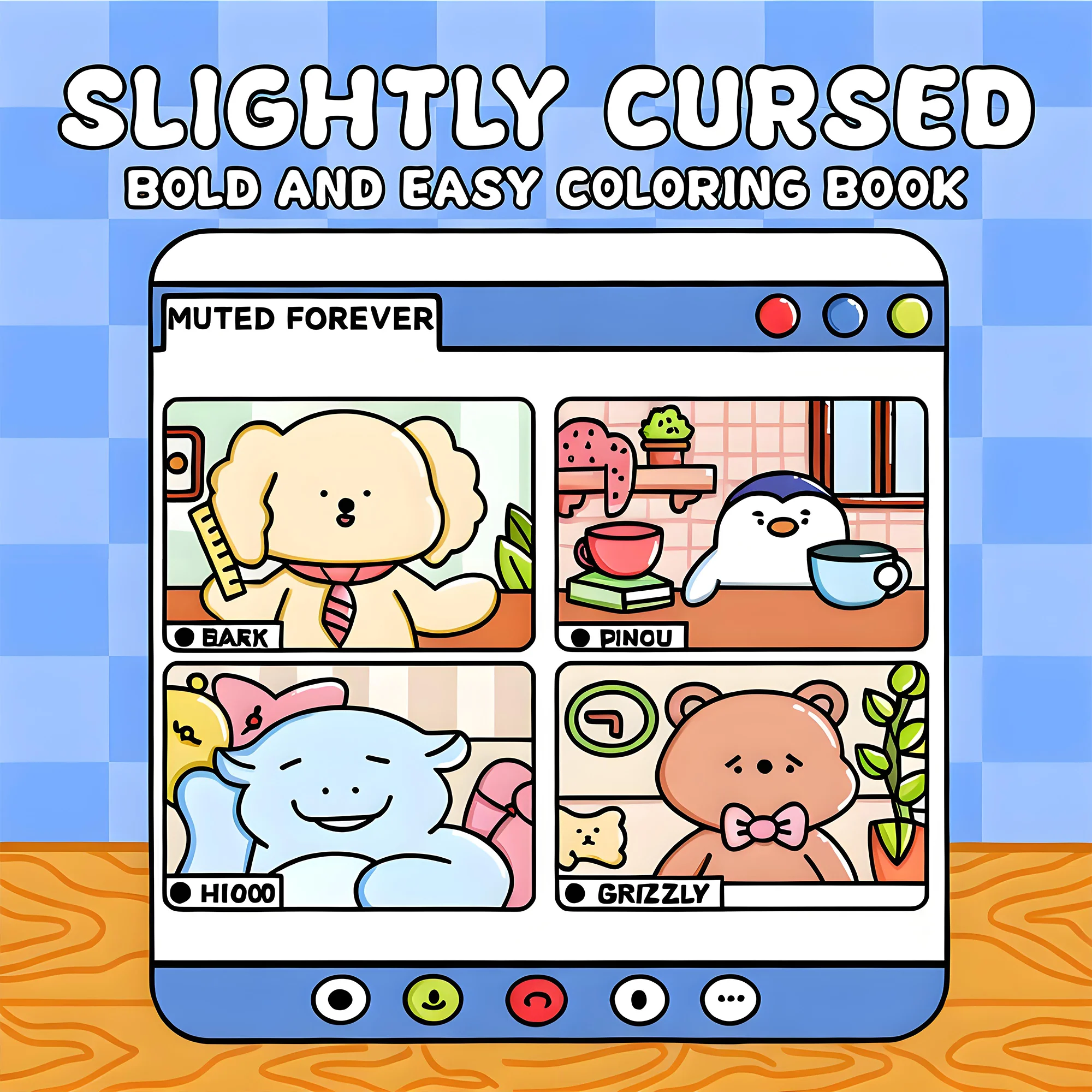 Malbuch, ein Bilderbuch, das mit einer Vielzahl reichen Farben gefüllt werden kann, 24-seitig mit supersüßen Tiercharakteren Image