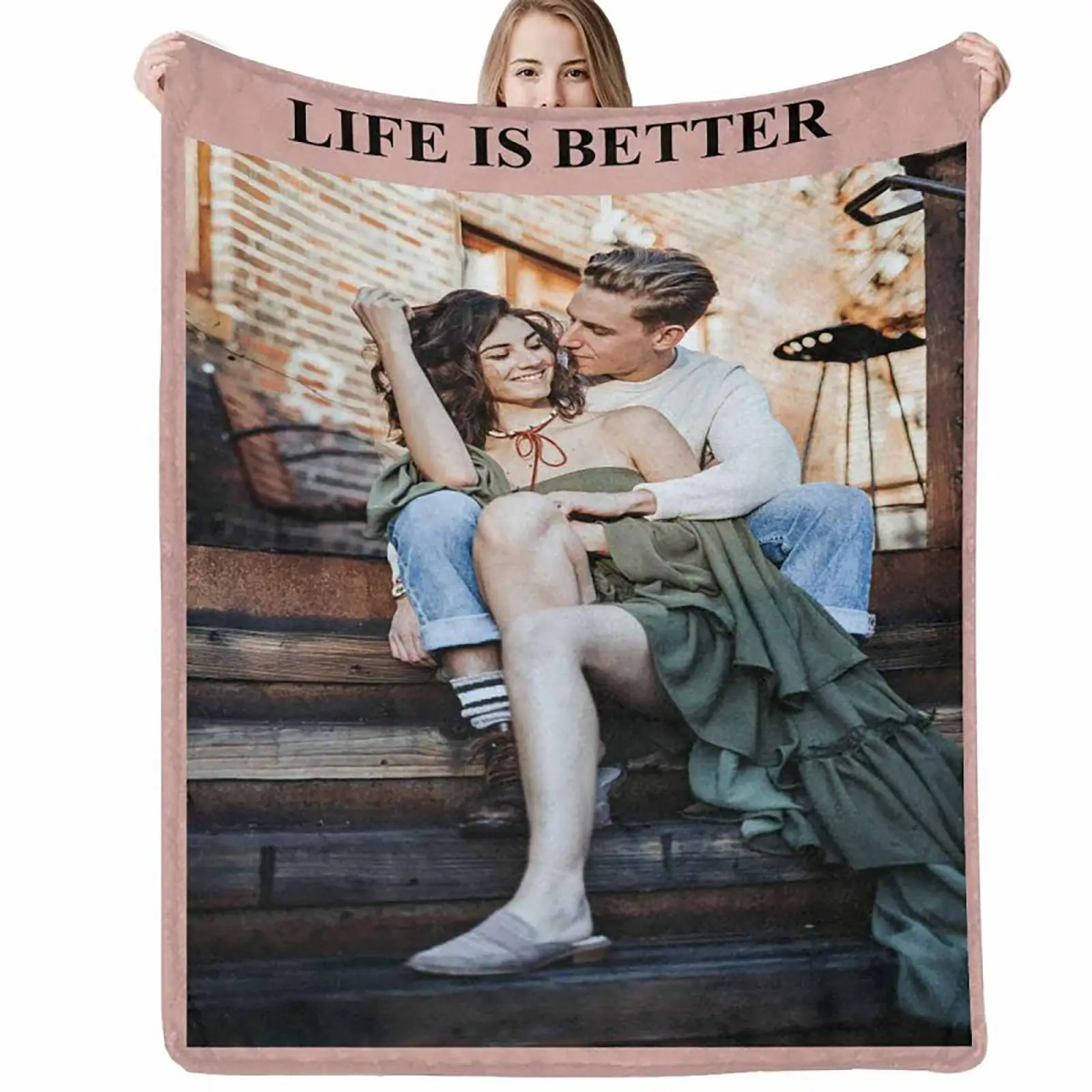 Geschenke, individuelle Decke mit Bildern, individuelle Decke, personalisierte Foto-Überwurfdecke Image