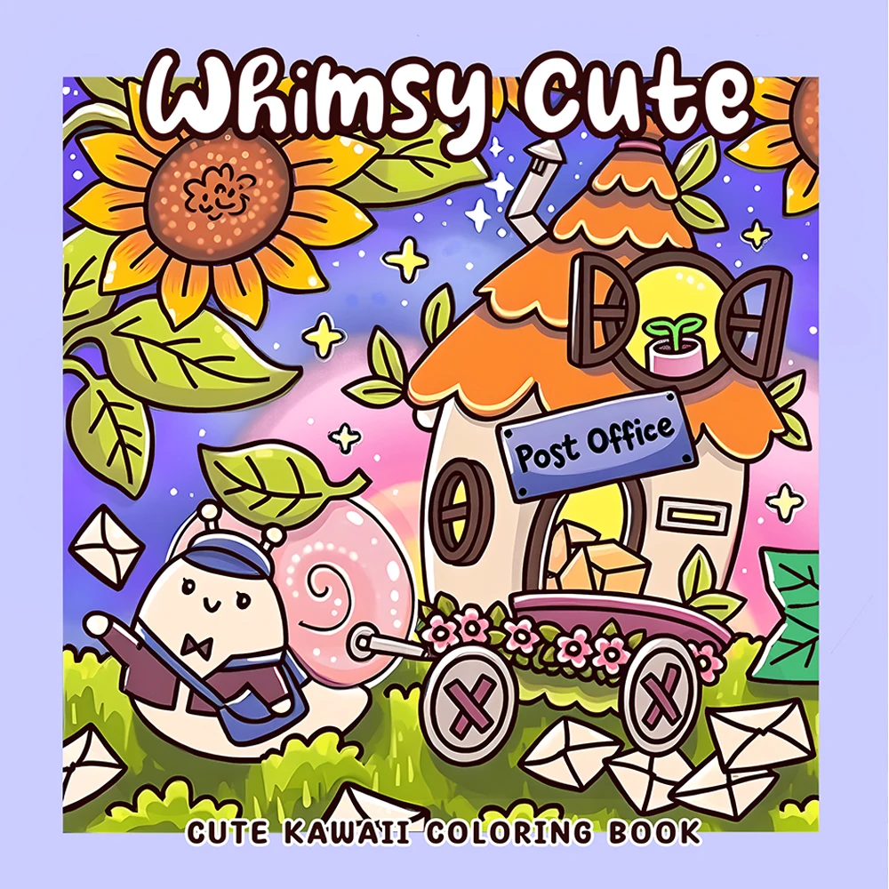 Whimsy Cute Bold-Easy Patterns Malbuch für Erwachsene, süßes Zeichenbuch, perfektes Malgeschenk für Party und Geburtstag Image