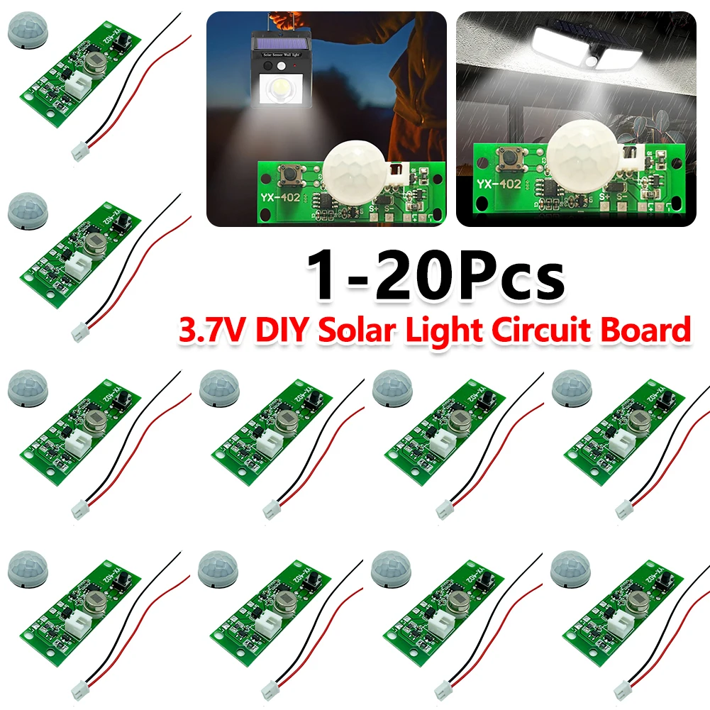 1-20Pcs DIY Solar Lampe Platine Steuerung Menschlichen Körper Induktion Solar Licht Platine Sensor Modul Nacht licht Controller