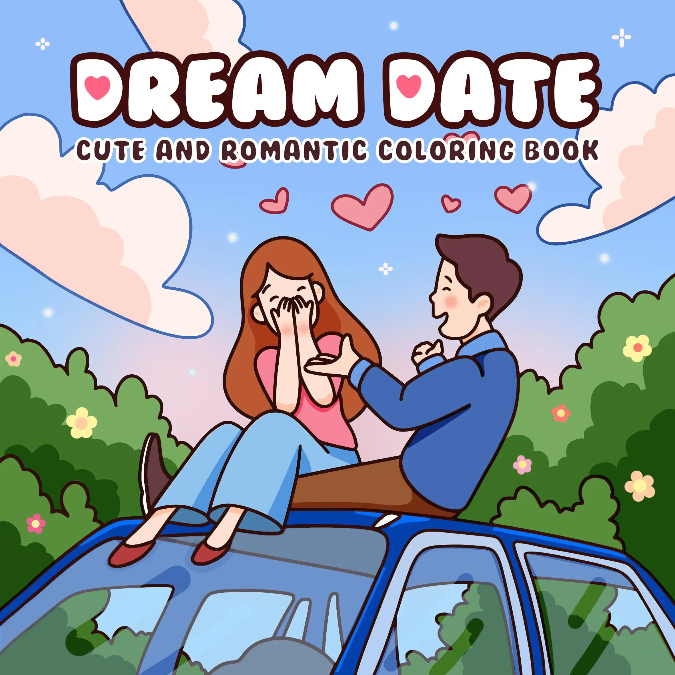 DREAM DATE: Malbuch für Erwachsene mit niedlichen, gemütlichen Alltagsaktivitäten zur Entspannung (gemütliche Räume zum Ausmalen) Image