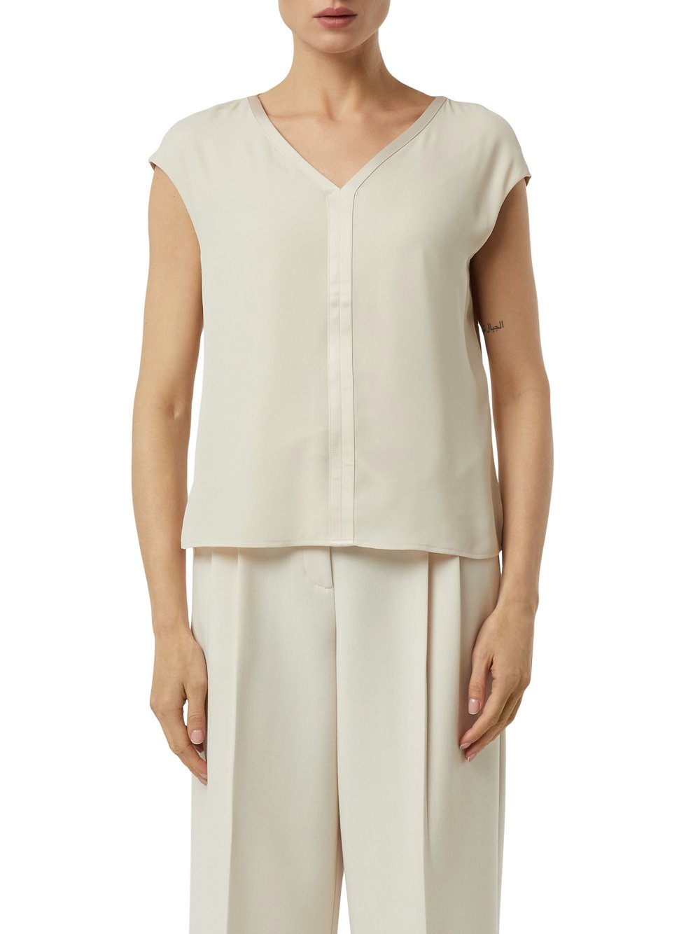 comma T-Shirt Damen beige, 42 Image