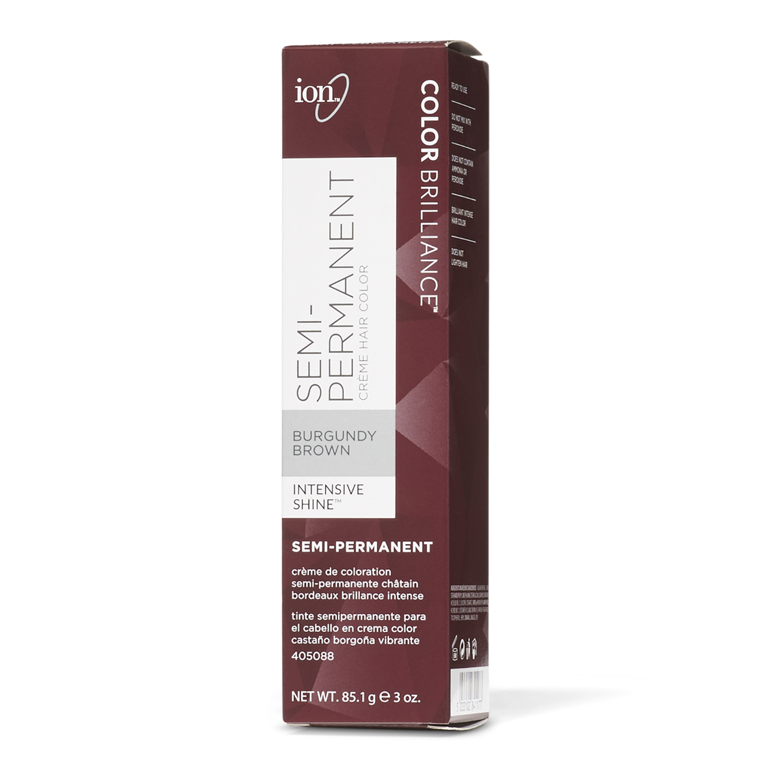 Ion Burgundy Brown Semi Permanent Hair Color 3 oz