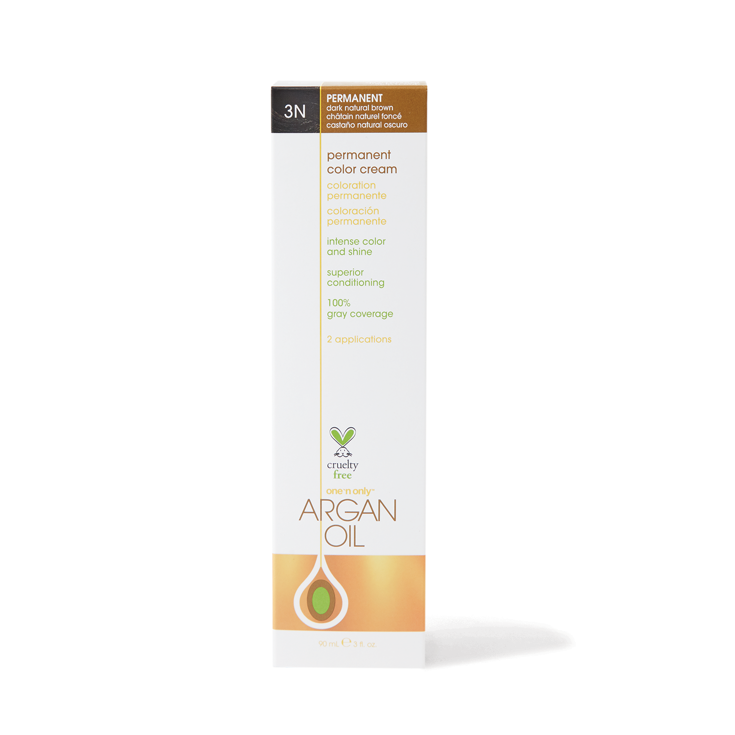 One 'n Only Argan Oil Permanent Color Cream 3N Dark Natural Brown - One 'n Only