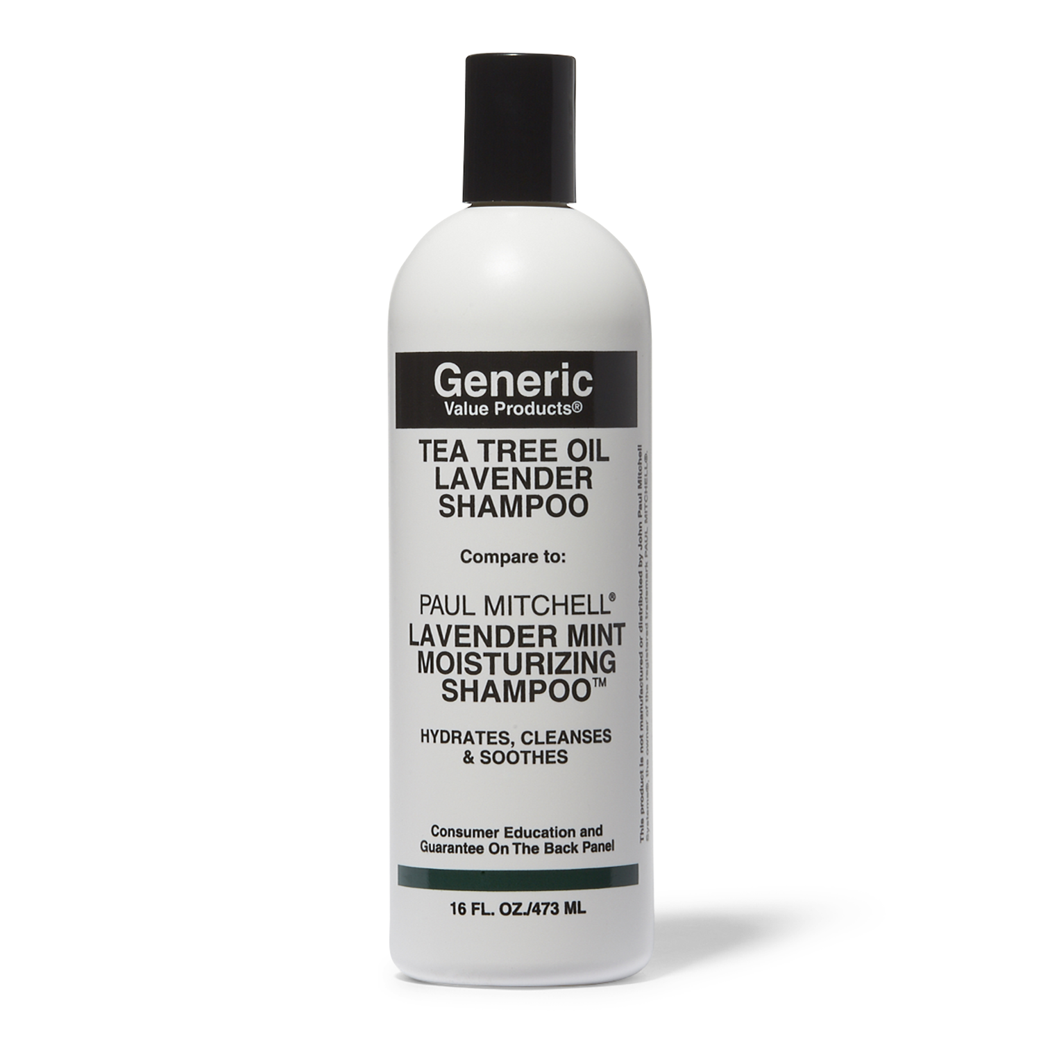 Generic Value Products Tea Tree Oil Lavender Shampoo Compare to Paul Mitchell Lavender Mint Moisturizing Shampoo 16 oz 16 Oz