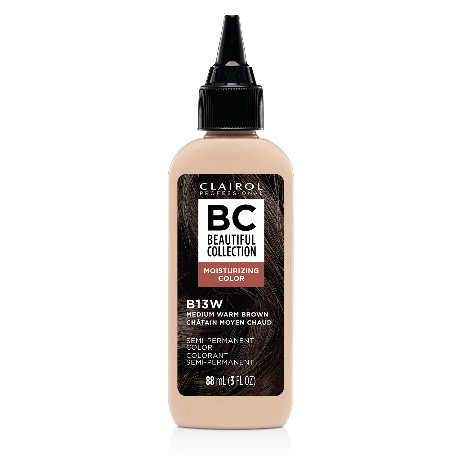 Clairol Professional B13W Medium Warm Brown Semi Permanent Moisturizing Hair Color 3 oz