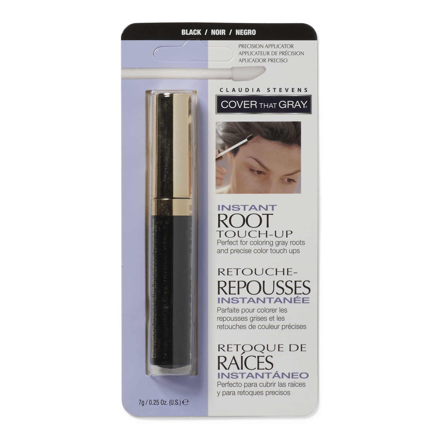 Claudia Stevens Black Instant Root Touch Up .25 Oz - Claudia Stevens