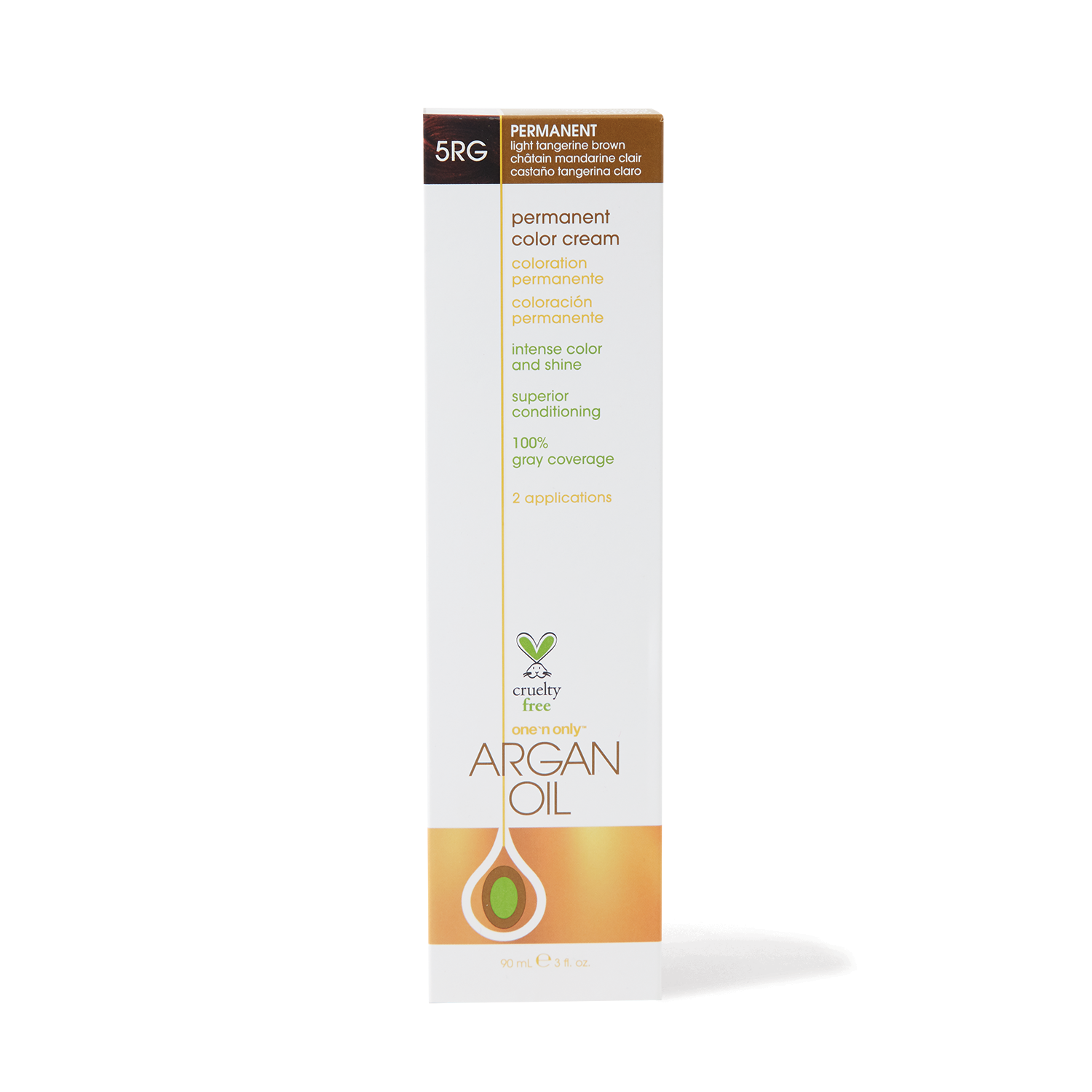 One 'n Only Argan Oil Permanent Color Cream 5RG Light Tangerine Brown