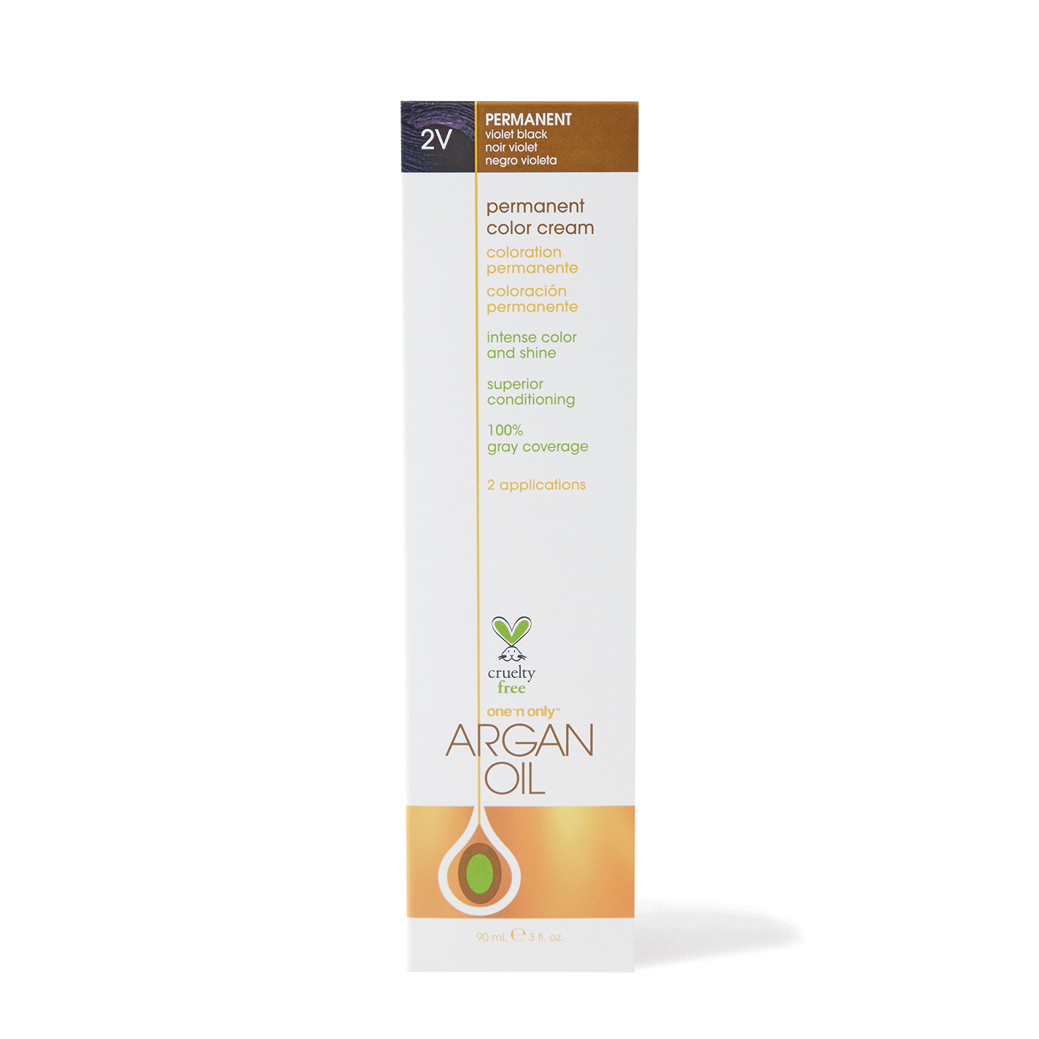 One 'n Only Argan Oil Permanent Color Cream 2V Violet Black