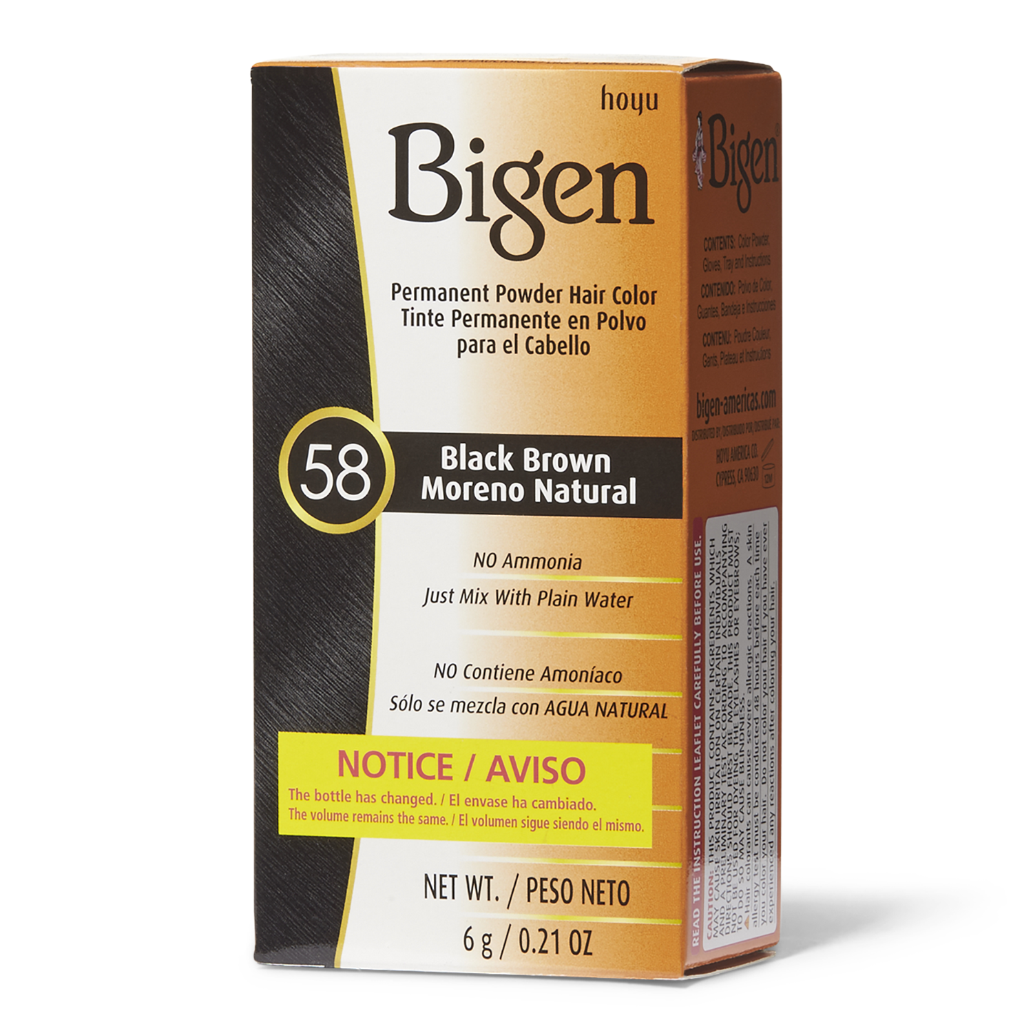 Bigen Black Brown Permanent Powder Hair Color .21 Oz