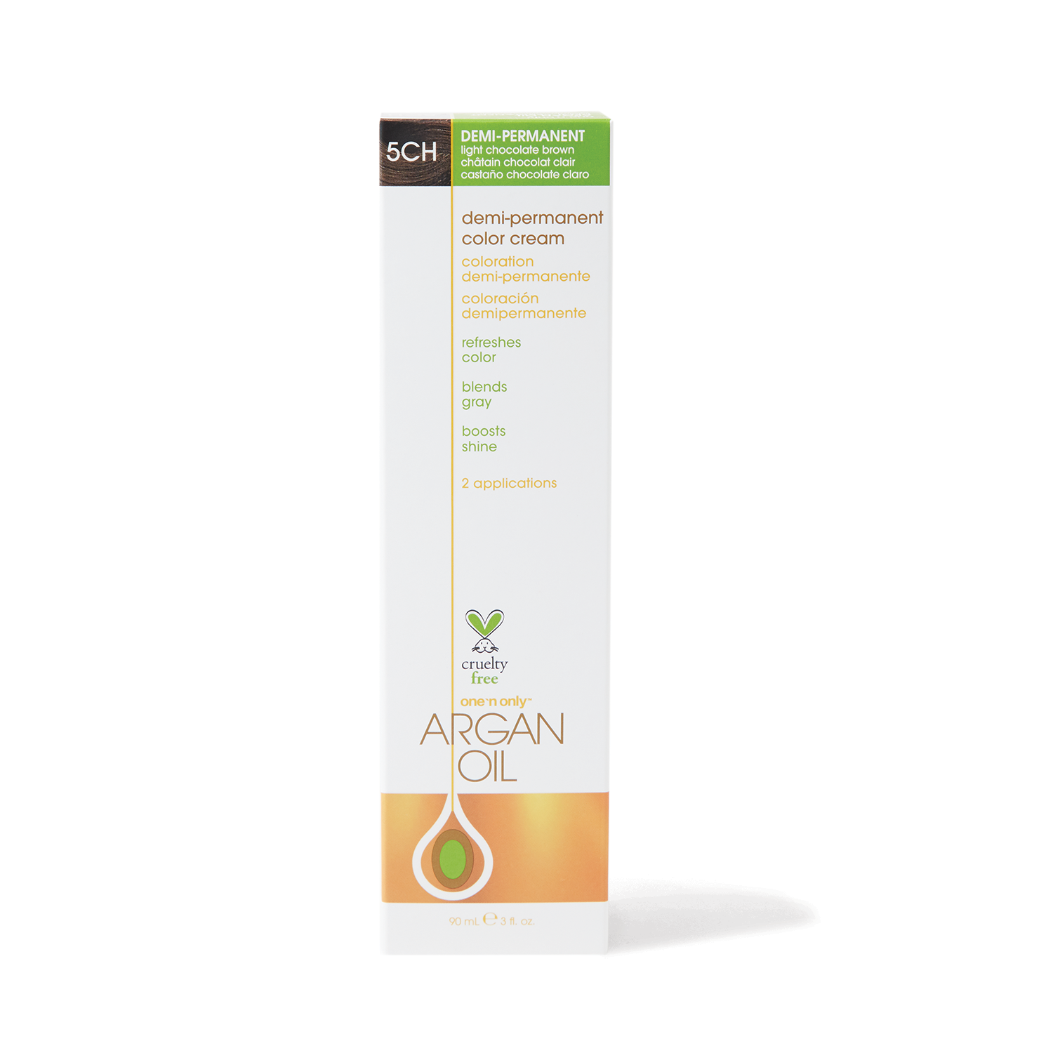 One 'n Only Argan Oil Demi Permanent Color Cream 5CH Light Chocolate Brown