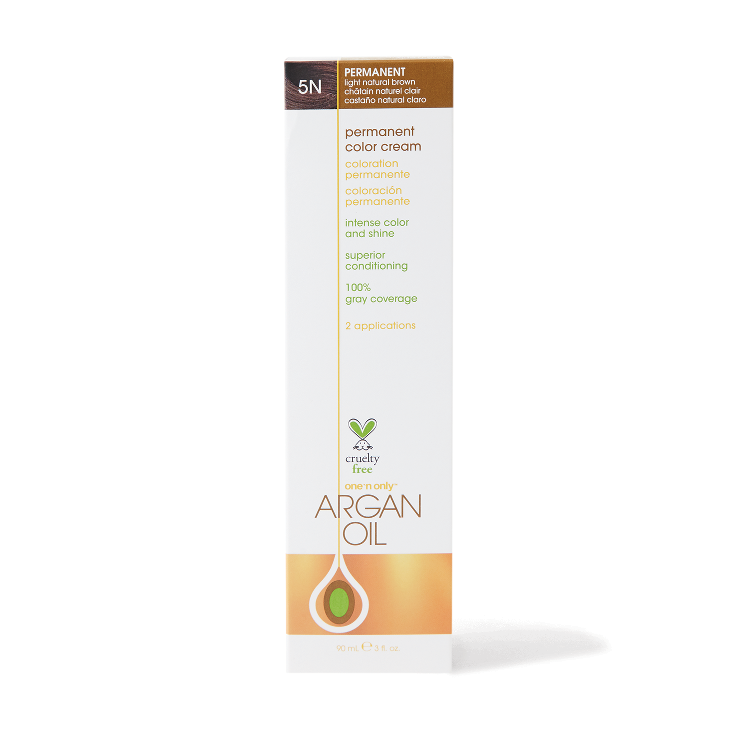 One 'n Only Argan Oil Permanent Color Cream 5N Light Natural Brown