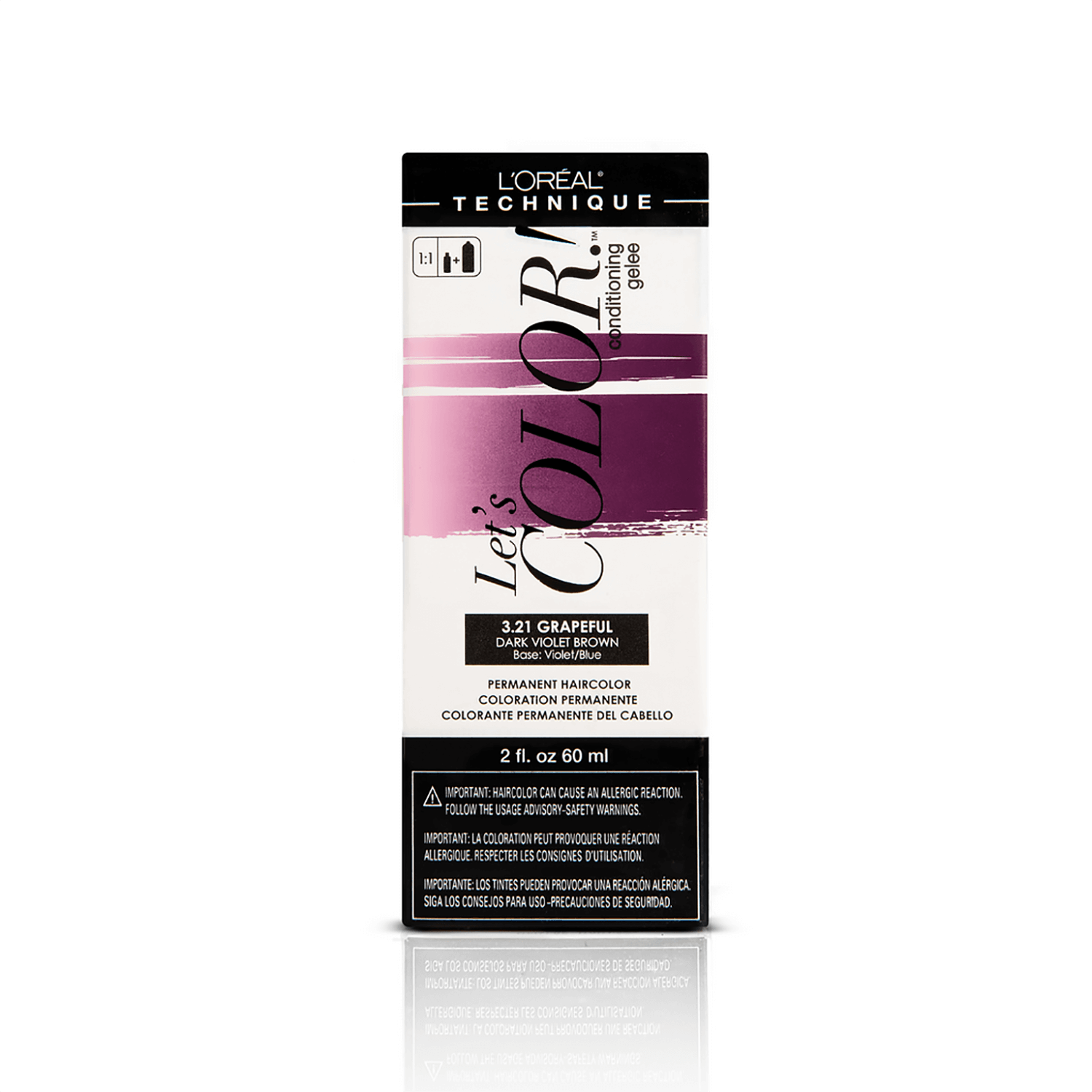 L'Oreal Let's COLOR! Conditioning Gelee Permanent Haircolor 3.21 Grapeful