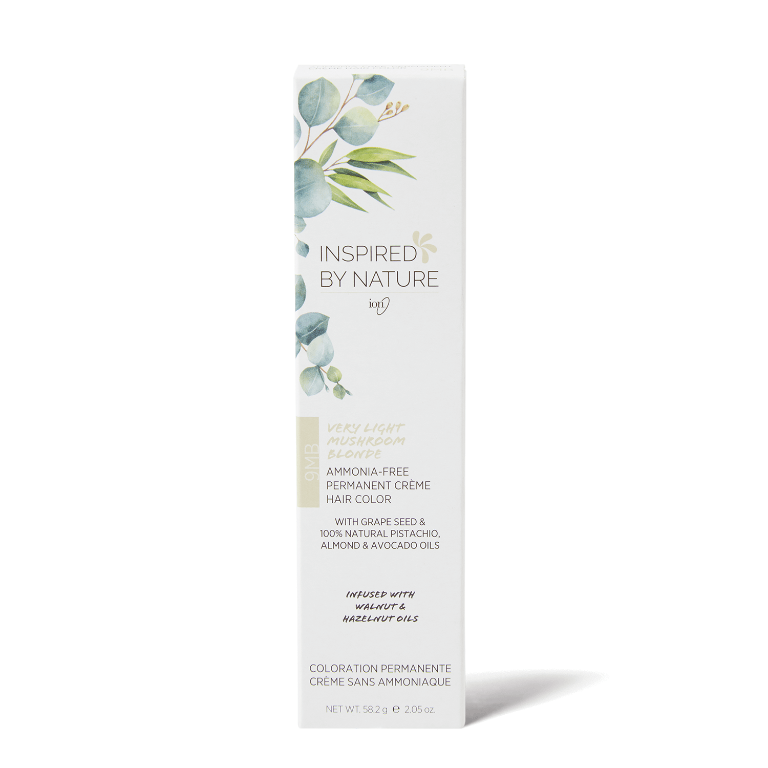 Inspired By Nature Ammonia-Free Permanent Hair Color Very Light Mushroom Blonde 9MB 2.05 Oz