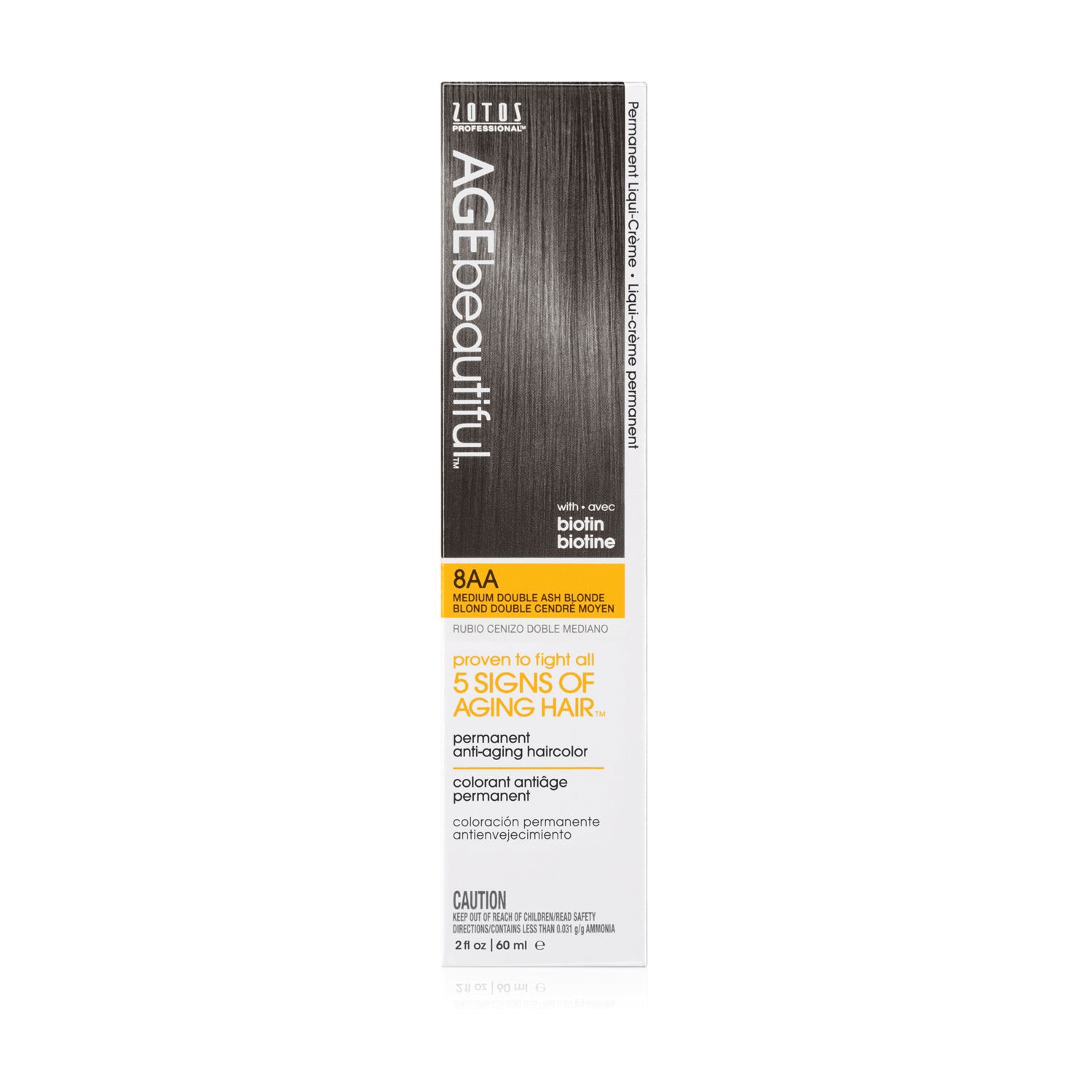 AGEbeautiful 8AA Medium Double Ash Blonde Permanent Liqui-Creme Hair Color 2 oz