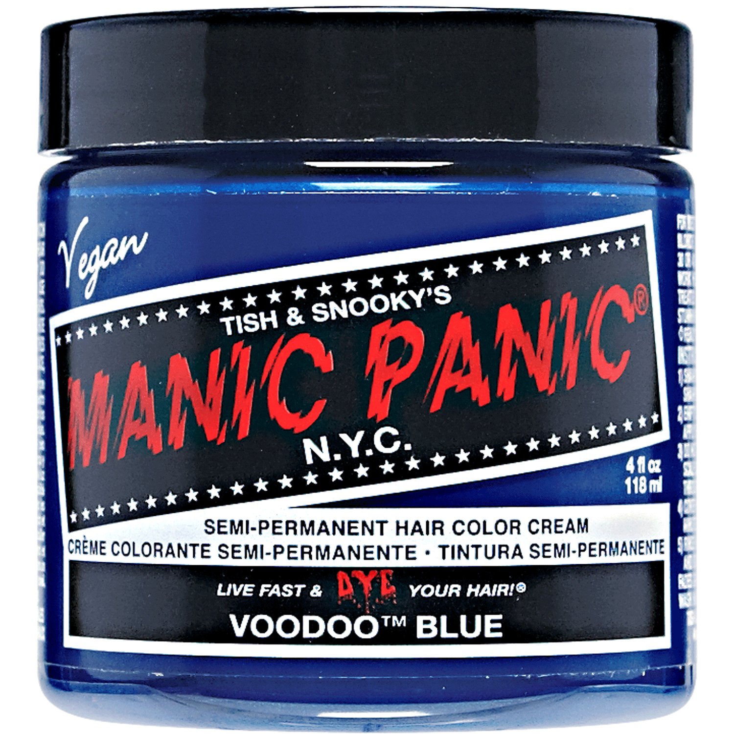 Manic Panic Voodoo Blue Semi Permanent Cream Hair Color 4 Fl Oz