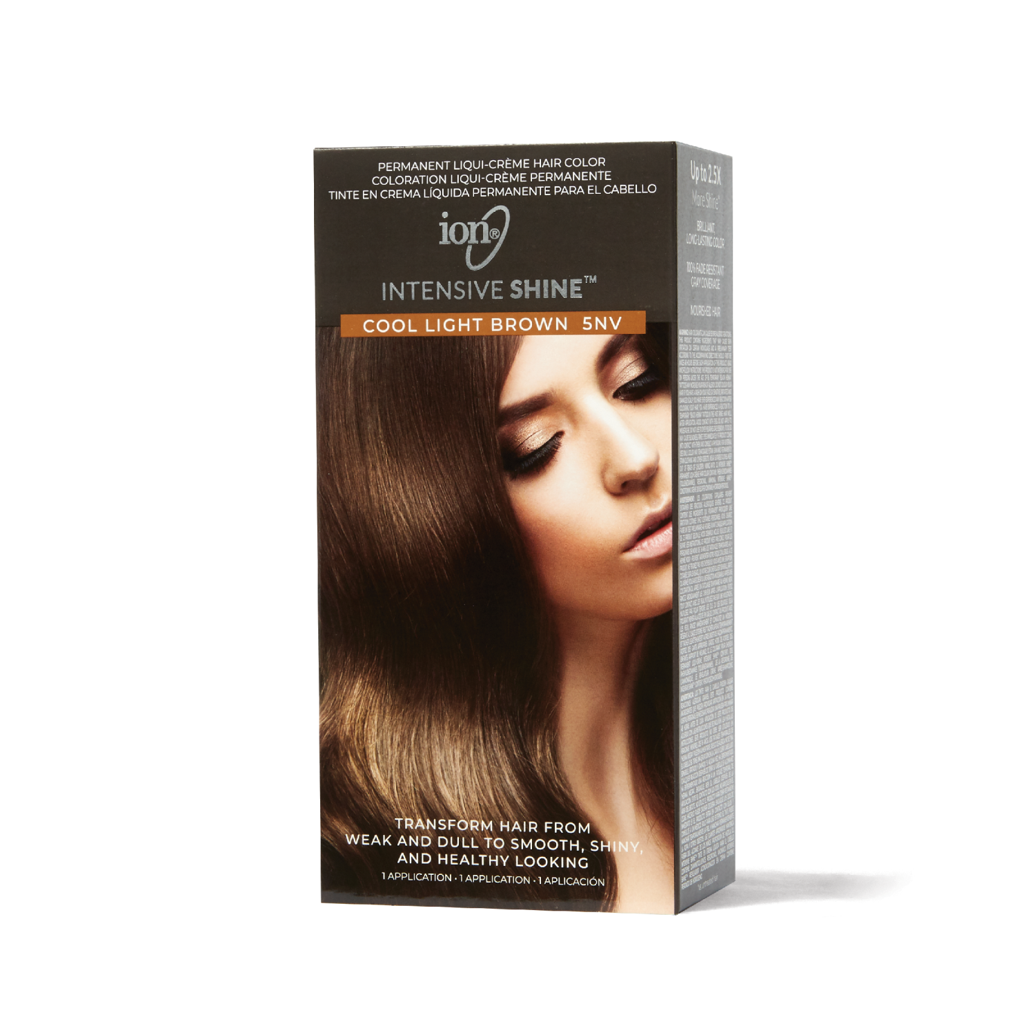 Ion Intensive Shine Hair Color Kit Cool Light Brown 5NV 2 oz