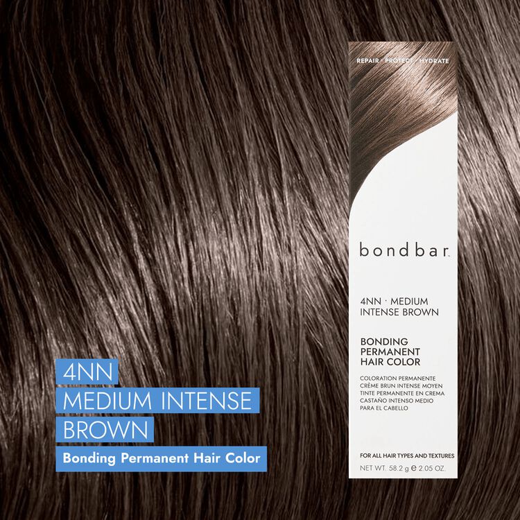 Bondbar 4NN Medium Intense Brown Bonding Permanent Crème Hair Color 2.05 Oz