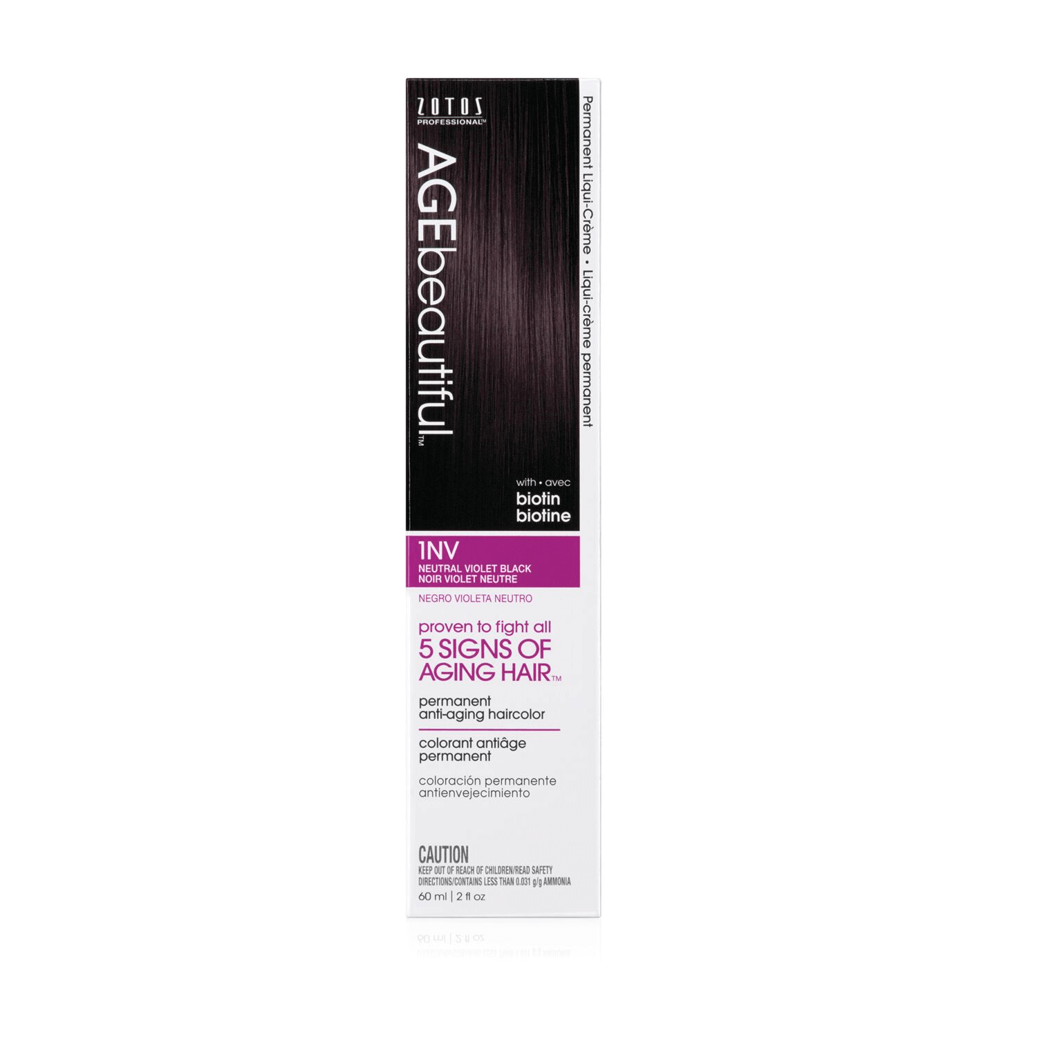 AGEbeautiful 1NV Neutral Violet Black Permanent Liqui-Crème Haircolor Neutral Violet Collection 2 Fl Oz