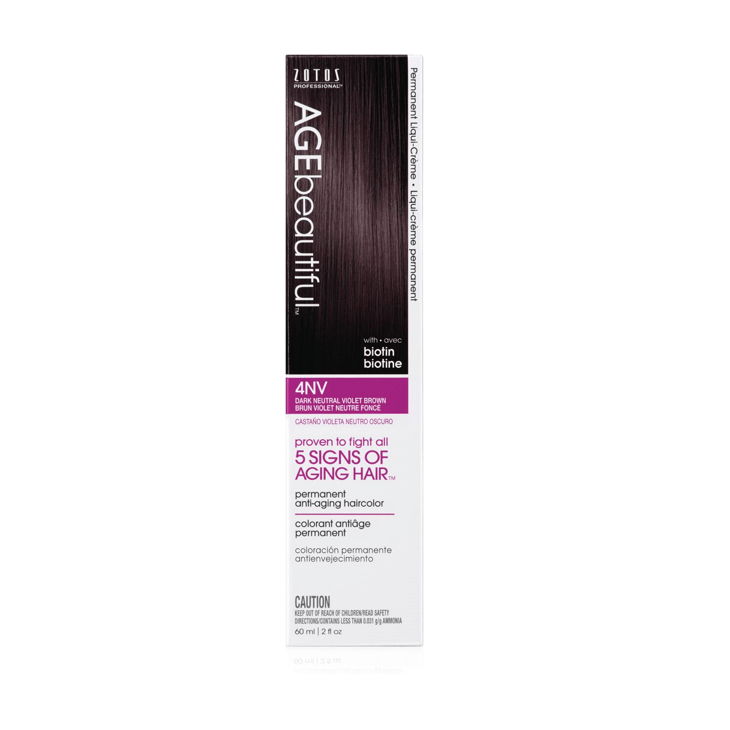 AGEbeautiful 4NV Dark Neutral Violet Brown Permanent Liqui-Crème Haircolor Neutral Violet Collection 2 Fl Oz - Sally Beauty