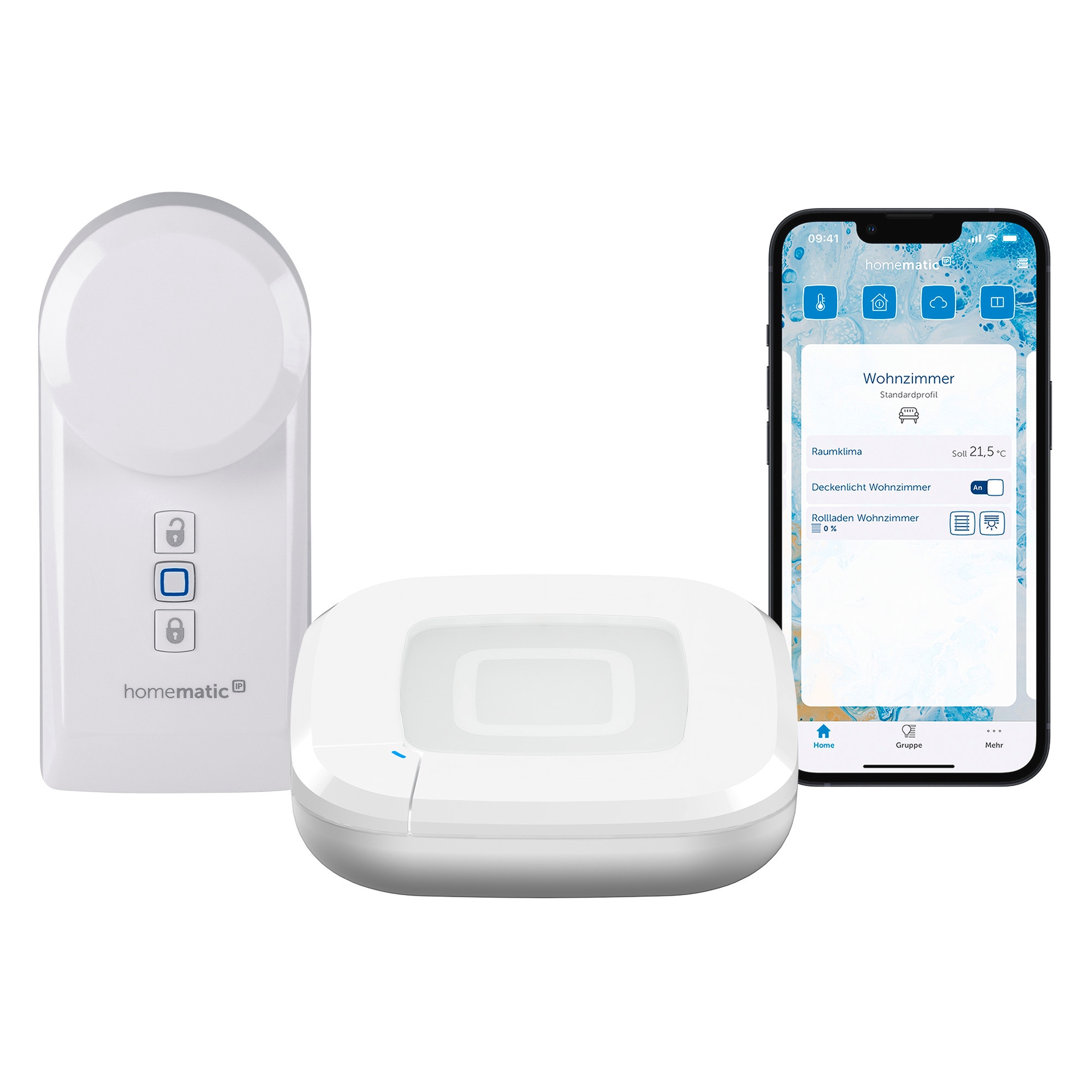 HOMEMATIC IP Smart-Home-Zubehör "Starter Bundle Zutritt", weiß, B:31cm H:12cm T:37cm, Smart-Home-Stationen Image