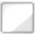 Nobo abschließbarer Schaukasten mit magnetischer Notiztafel, Ideal für den Außenbereich, 6 x A4, Premium Plus, Weiß, 1902578