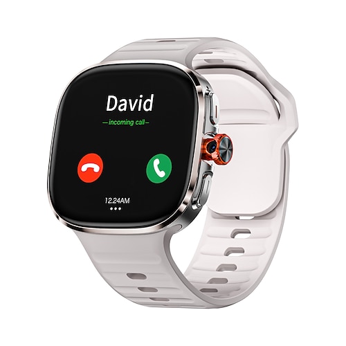 Smartwatch Lokmat Appllp 6 Max da 2,16 pollici, 4G LTE, cellulare, telefono, contapassi, promemoria chiamate, monitoraggio del sonno, compatibile con Android e iOS, unisex, GPS, chiamate in vivavoce, controllo multimediale, IPX-4, orologio da 48 mm