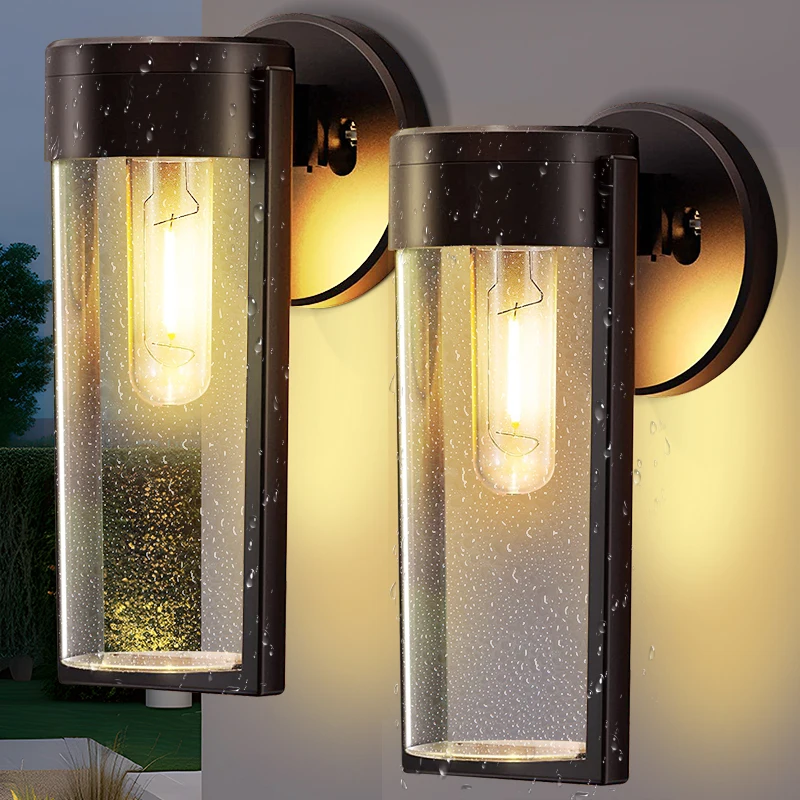 LED-Solar-Wandleuchte für den Außenbereich, solarbetrieben, automatisches Ein-/Ausschalten, wasserdicht, Gartendekoration, Hofpfosten, Veranda, Zaun, Rasen