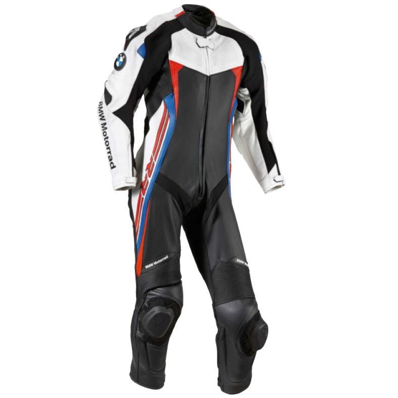 Nuova tuta da corsa per moto BMW: pelle bovina omologata CE, realizzata a mano in vera pelle