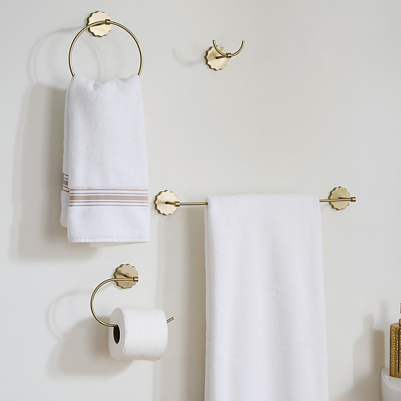 Scalloped Bath Hardware - Towel Bar - Ballard Designs