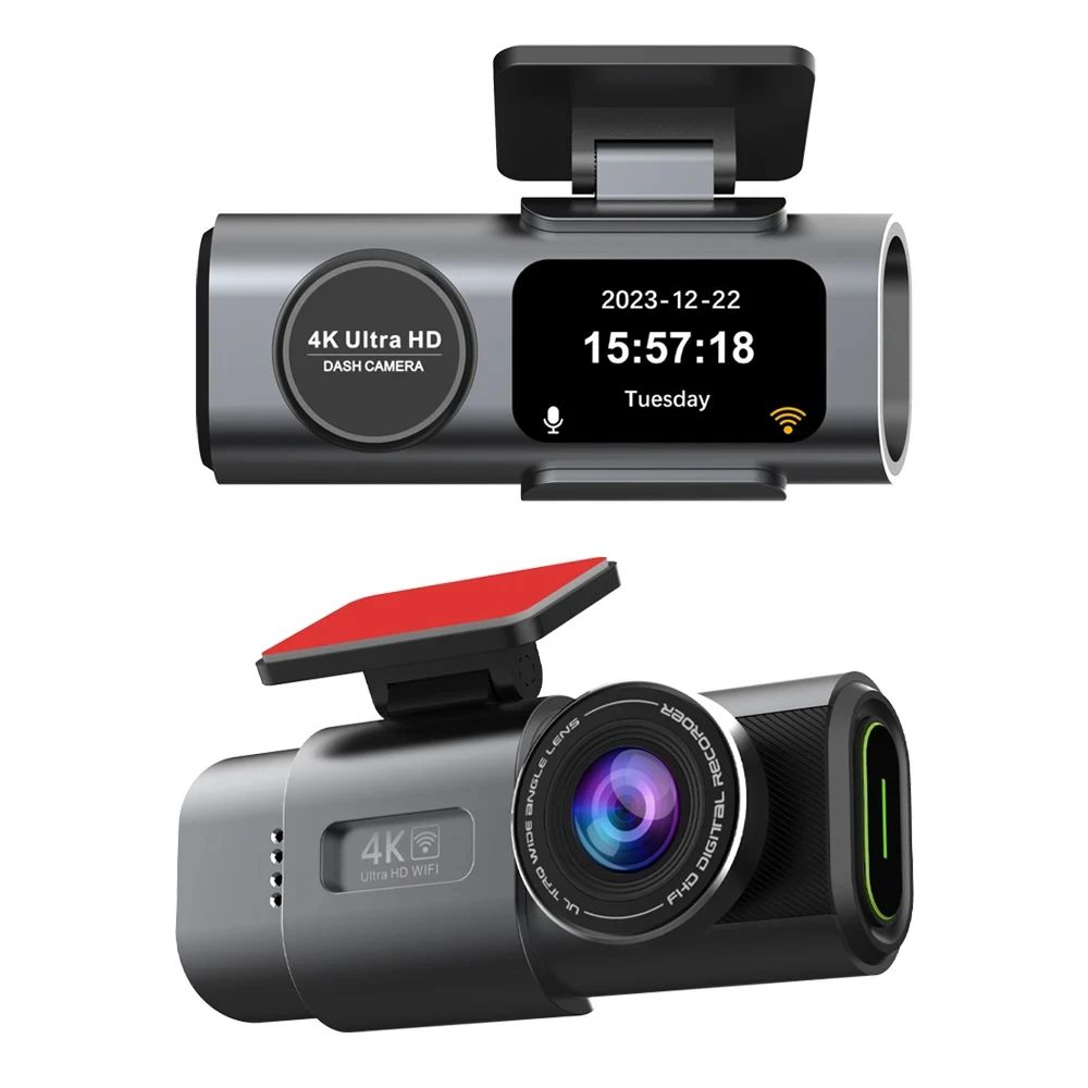 Premium Dual Lens 4K Dash Cam WiFi Car Recorder Front & Rear Black Box dual Lens Parking 64gb