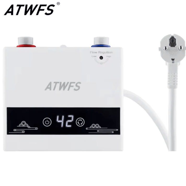 ATWFS Instant Electric Water Heater 220V 4600W (EU Plug) Portable Hot Water Heater For Bathroom And Kitchen ATWFS Instant Electric Water Heater 220V 4600W (EU Plug) Portable Hot Water Heater For Bathroom And Kitchen