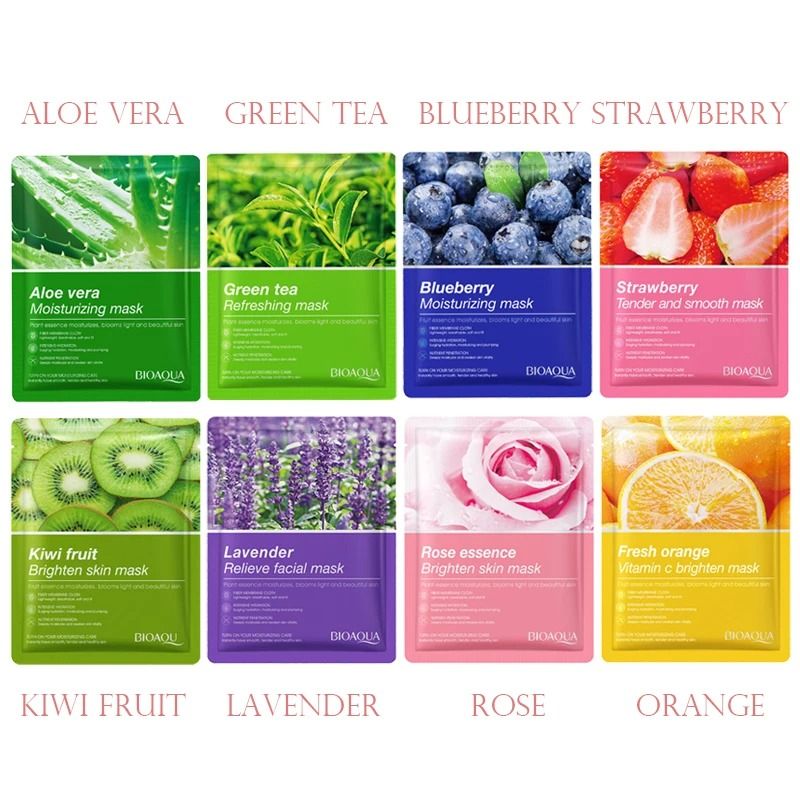 8pcs Natural Plant Moisturizing And Firming Facial Mask Set c
