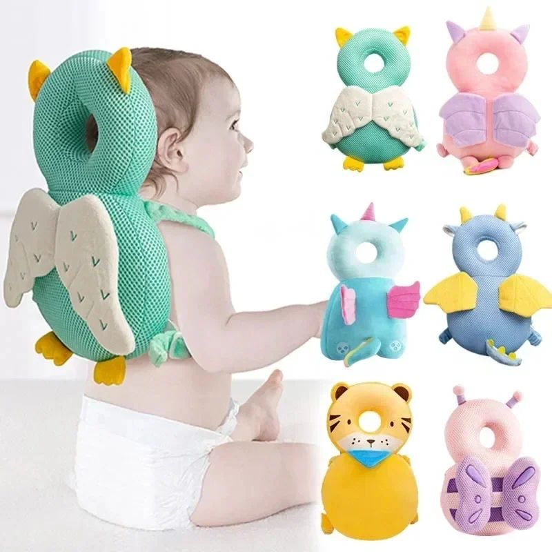 Toddler Head Protector Backpack Pillow, Anti Fall Safety Cushion Pad For Babies 13T, Cute Bee Angel Back Guard angel