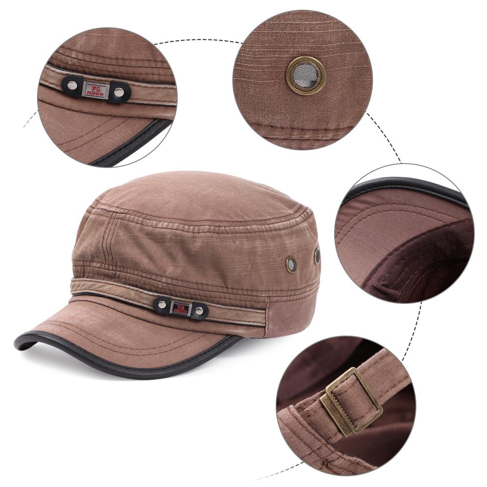 Sun Cap Hat Cadet Men Cotton Breathable Baseball Cap For Summer beige
