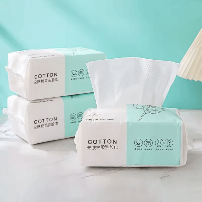 PureSoft Disposable Face Towels Cotton Makeup Remover Cleansing Towels a