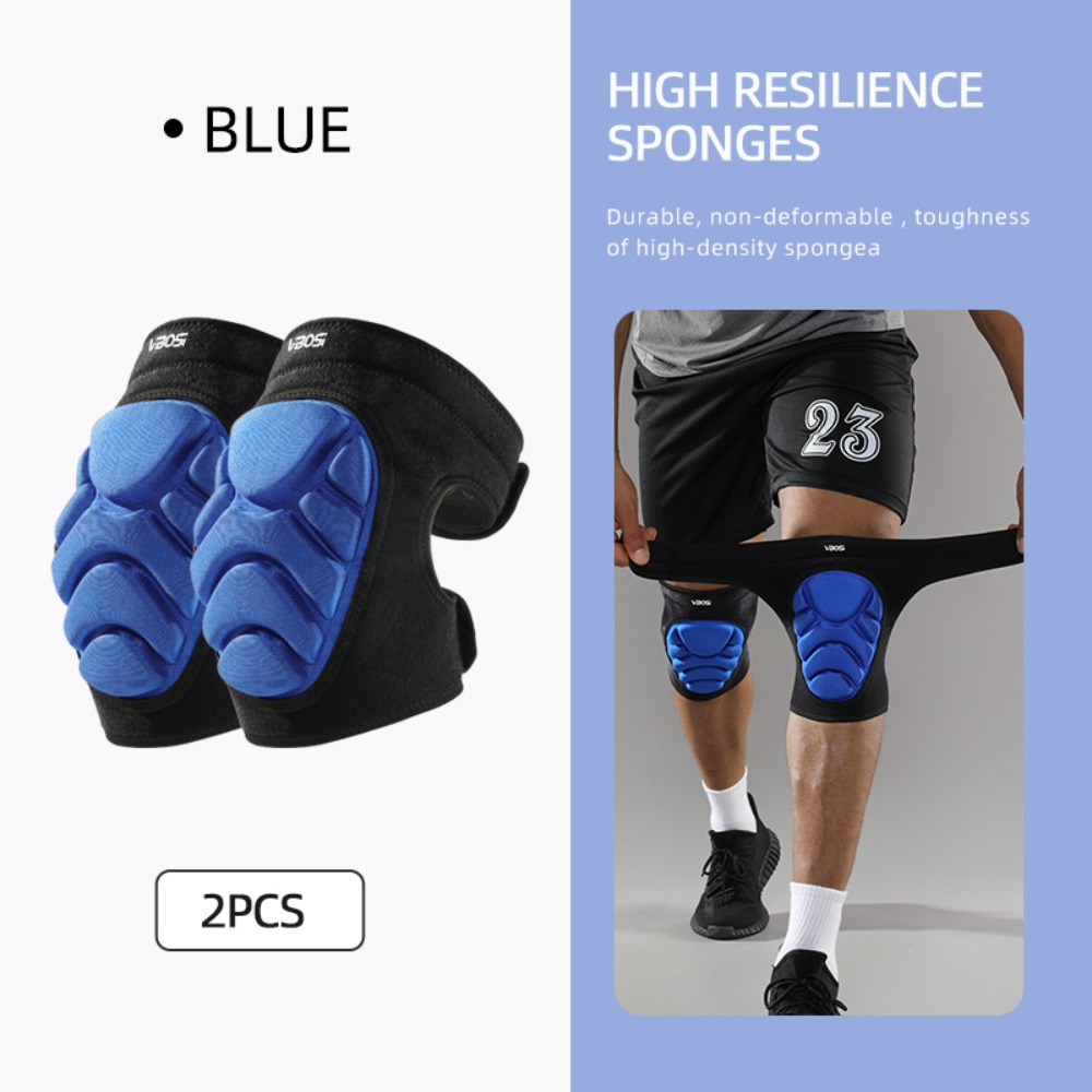 New Sponge Nylon Thickening Knee Pads Black Blue Comfort Knee Leg Cover Kneepad Brace Men Women black l