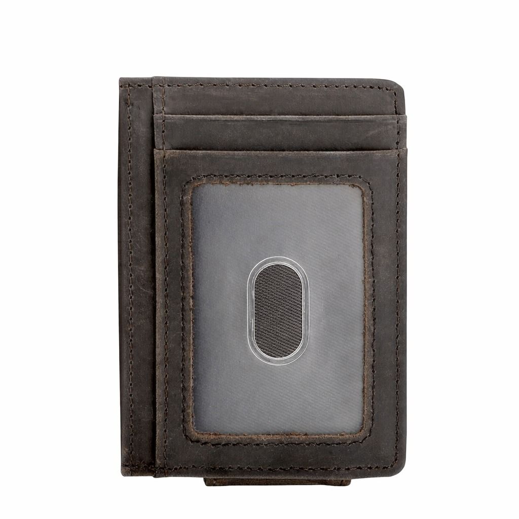 Men Leather Money Clip Wallet Slim Front Pocket Magnetic ID & Credit Card Holder Men Leather Money Clip Wallet Slim Front Pocket Magnetic ID & Credit Card Holder
