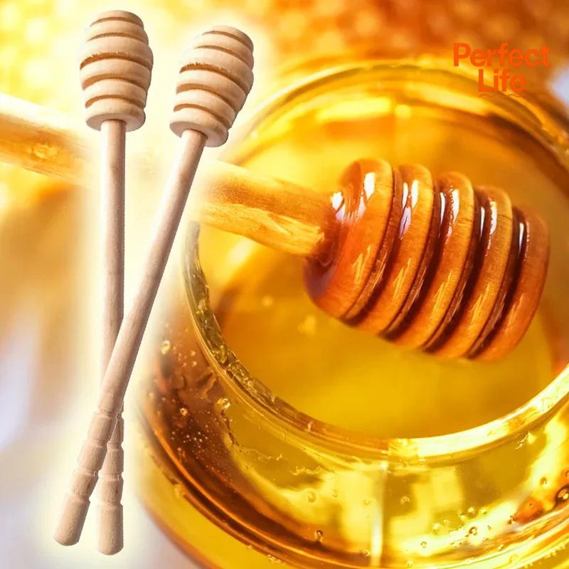 Wooden Spoon Set For Dessert Honey Stir Bar Mixing Handle Spoon For Tea Coffee Tableware Utensils For Kitchen And Home 1pc