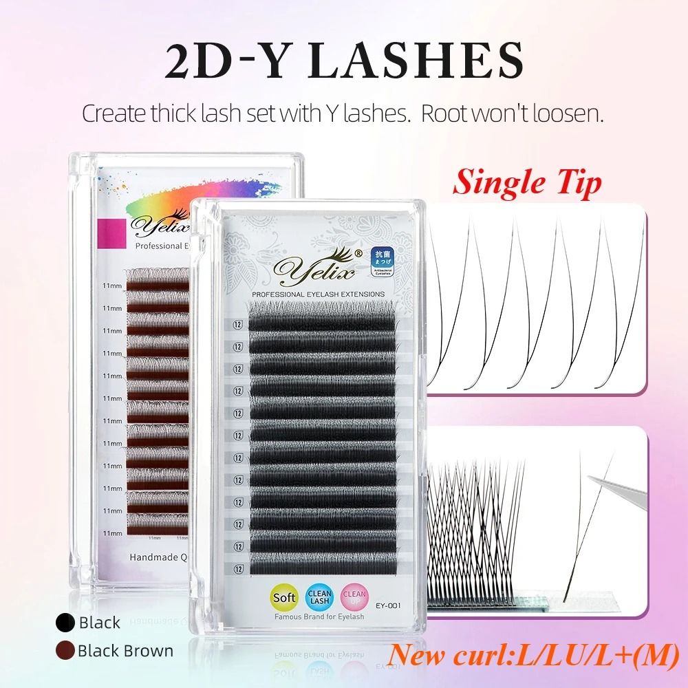 Ultra Thin Velvet Y Geometric Lash Series black 0.31 In l