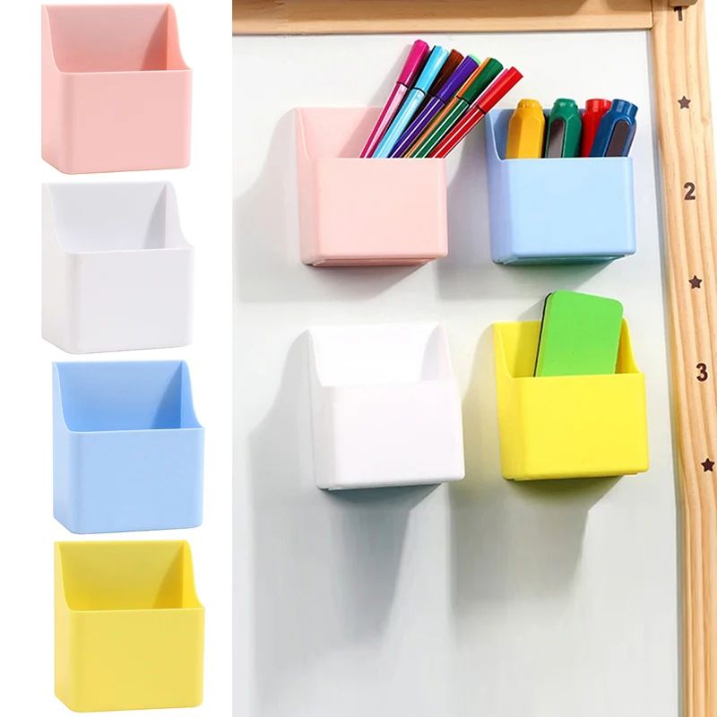 Magnetic Refrigerator Storage Organizer Box pink